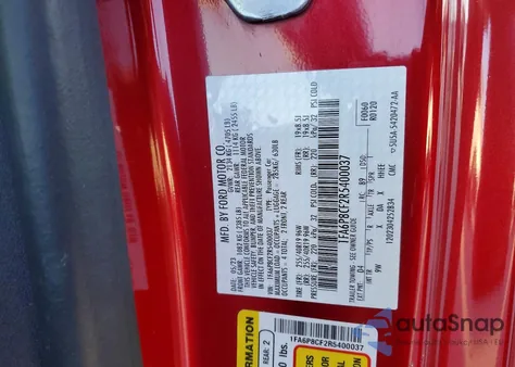 2024 Ford Mustang Gt из США, поврежденный, VIN 1FA6P8CF2R5400037